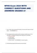 NFHS Exam 2024 WITH CORRECT QUESTIONS AND ANSWERS GRADED A&plus;