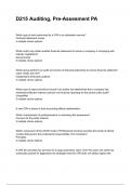 D215 Auditing&comma; Pre-Assessment PA NEWEST 2026&sol;2027 ACTUAL EXAM COMPLETE QUESTIONS AND CORRECT DETAILED ANSWERS &lpar;VERIFIED ANSWERS&rpar; &vert;ALREADY GRADED A&plus;&vert;&vert;BRAND NEW&excl;&excl;