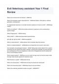 Evit Veterinary assistant Year 1 Final Review questions and answers graded A&plus; 2024&sol;2025
