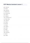 EVIT Medical Assistant Lesson 1 questions and answers graded A&plus; 2024&sol;2025