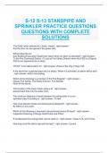  S-12 S-13 STANDPIPE AND SPRINKLER PRACTICE QUESTIONS QUESTIONS WITH COMPLETE SOLUTIONS