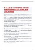 S-13 AND S-14 STANDPIPE SYSTEM QUESTIONS WITH COMPLETE SOLUTIONS