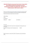 WGU D307 Objective Assessment Prep Version 2 &lpar;Latest 2023&sol; 2024 Update&rpar; Educational Psychology and Human Development of Children and Adolescents &vert; Questions and Verified Answers&vert; 100&percnt; Correct&vert; Grade A