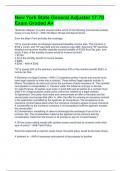 New York State General Adjuster 17-70 Exam Graded A&plus;
