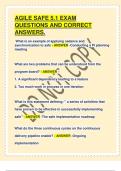 AGILE SAFE 5&period;1 EXAM  QUESTIONS AND CORRECT ANSWERS&period;