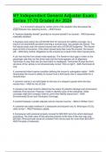 NY Independent General Adjuster Exam - Series 17-70 Graded A&plus; 2024