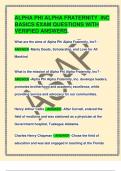 ALPHA PHI ALPHA FRATERNITY INC BASICS EXAM QUESTIONS WITH VERIFIED ANSWERS&period;