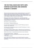  NR 545 FINAL EXAM 2024 WITH 100&percnt; VERIFIED QUESTIONS AND ANSWERS ALREADY&period; A GRADED