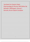 test bank for clayton's basic pharmacology