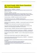 Ati Adult Health 2024 Exam Questions With Correct Answers