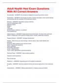 Adult Health Hesi Exam Questions With All Correct Answers