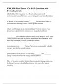 ENV 101- Final Exam&period; &lpar;Ch&period; 1-15&rpar; Questions with Correct Answers