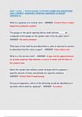 NICET LEVEL 1 WATER BASED SYSTEMS &vert;COMPLETE QUESTIONS  AND CORRECT ANSWERS &lpar;VERIFIED ANSWERS&rpar; ALREADY  GRADED A&plus;