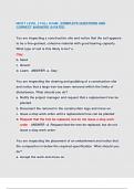 NICET LEVEL 2 FULL EXAM &vert;COMPLETE QUESTIONS AND  CORRECT ANSWERS &vert;A RATED&period;