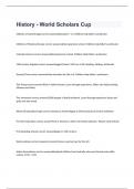 History - World Scholars Cup exam 2024 with 100&percnt; correct answers