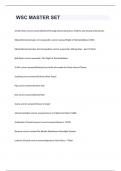  WSC MASTER SET WITH 100&percnt; CORRECT ANSWERS
