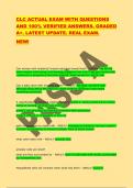 CLC ACTUAL EXAM WITH QUESTIONS  AND 100&percnt; VERIFIED ANSWERS&period; GRADED  A&plus;&period; LATEST UPDATE&period; REAL EXAM&period; NEW&excl;