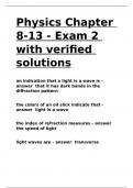 Physics Chapter 8-13 - Exam 2 with verified solutions&period;