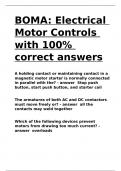 BOMA Electrical Motor Controls with 100- correct answers&period;