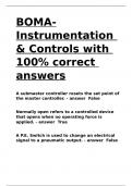 BOMA-Instrumentation & Controls with 100- correct answers&period;