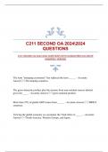 C211 SECOND OA 20242024 QUESTIONS WITH GUARANTEED ACCURATE ANSWERS&vert; VERIFIED