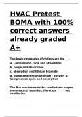 HVAC Pretest BOMA with 100- correct answers already graded A&plus;