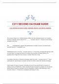 C211 SECOND OA EXAM GUIDE &vert;VERIFIED UPDATE &vert;ACCURATE ANSWERS