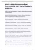 BOLC Aviation Maintenance Exam Questions With 100&percnt; Verified Solutions By Experts 