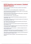 DCPO Questions and answers &vert; Updated 2024&sol;25 Rated A&plus; 