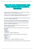 2024 PE 101 STRAIGHTER LINE FINAL EXAM WITH CORRECT ANSWERS