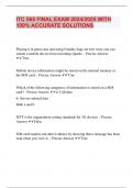 ITC 565 FINAL EXAM 2024&sol;2025 WITH 100&percnt; ACCURATE SOLUTIONS
