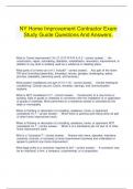 NY Home Improvement Contractor Exam Study Guide Questions And Answers&period;