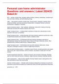 Personal care home administrator Questions and answers &vert; Latest 2024&sol;25 Rated A&plus;