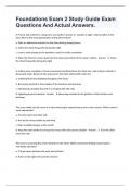 Foundations Exam 2 Study Guide Exam Questions And Actual Answers&period;