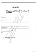 ACT Prep English study guide 10th grade 2018 With Questions And 100&percnt; ALL SURE ANSWERS