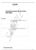 ACT Prep &lpar;English&rpar; Practice Questions  With 100&percnt; ALL DETAILED CORRECT ANSWERS
