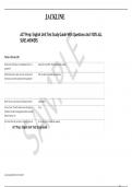 ACT Prep&colon; English Unit Test Study Guide With Questions And 100&percnt; ALL SURE ANSWERS