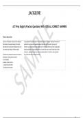    ACT Prep English &lpar;Practice Questions&rpar; With 100&percnt; ALL CORRECT ANSWERS