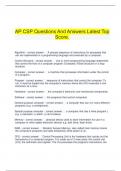     AP CSP Questions And Answers Latest Top Score&period;
