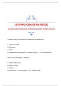 IJCAHPO COA EXAM GUIDE WITH GUARANTEED ACCURATE ANSWERS &vert;VERIFIED