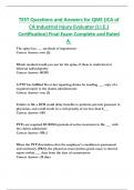 TEST Questions and Answers for QME &lpar;ICA of  CA Industrial Injury Evaluator &lpar;I&period;I&period;E&period;&rpar;  Certification&rpar; Final Exam Complete and Rated  A