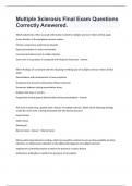 Multiple Sclerosis Final Exam Questions Correctly Answered&period;