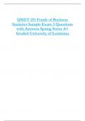 QMET 251 Funds of Business Statistics Sample Exam 3 Questions  with Answers Spring Series A&plus;  Graded University of Louisiana