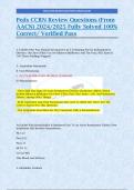 Peds CCRN- Critical Care Registered Nurse  Review Questions &lpar;From AACN&rpar; 2024&sol;2025 Fully Solved 100&percnt; Correct&sol; Verified Pass