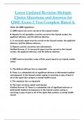 Latest Updated Revision Multiple  Choice Questions and Answers for  QME Exam 2 Test Complete Rated A&period;