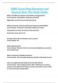 QME Exam Prep Questions and  Answers from The Study Guide&period;