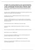 CNRN PACKAGE DEAL QUESTIONS AND ANSWERS WITH VERIFIED SOLUTIONS  UPDATED 2024