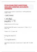 PCOA EXAM PREP QUESTIONS 2024&period;2025 &vert;VERIFIED &vert;ACCURATE ANSWERS