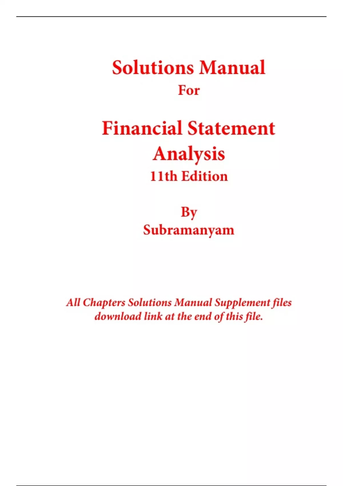 FINANCIAL STATEMENT ANALYSIS BY KR SUBRAMANYAM 11TH EDITION PDF visual data 3