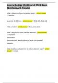 Alverno College N524 Exam 2 CAC II Exam Questions And Answers 